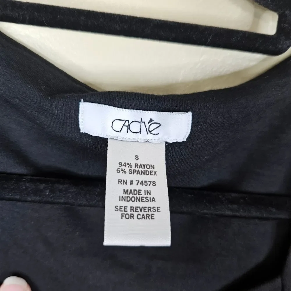 Caché black corset style blouse size S - Picture 5 of 6